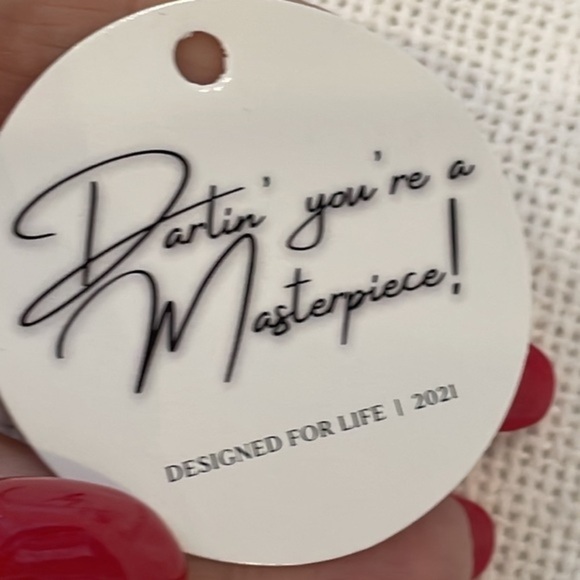 Personal vanity pocket mirror new in gift bag XOXO darlin you are a masterpiece - Picture 2 of 9